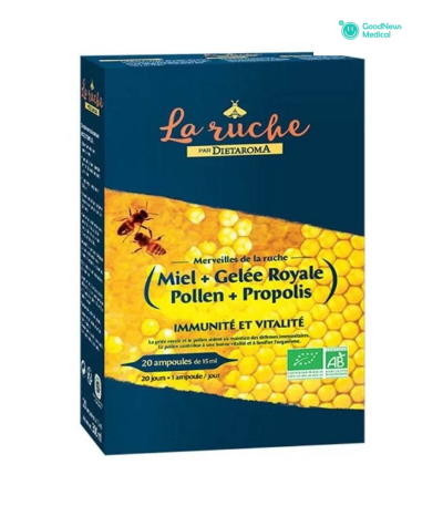 Gelée royale - Propolis _ Dietaroma Merveille de la Ruche 20 ampoulesgood news medical