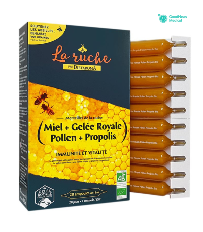 Immunité _ gelée royale bio _ propolis bio _ pollen bio _ miel bio