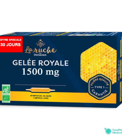 Dietaroma La Ruche Gelée Royale 1500mg 30*15 Ampoules Bio