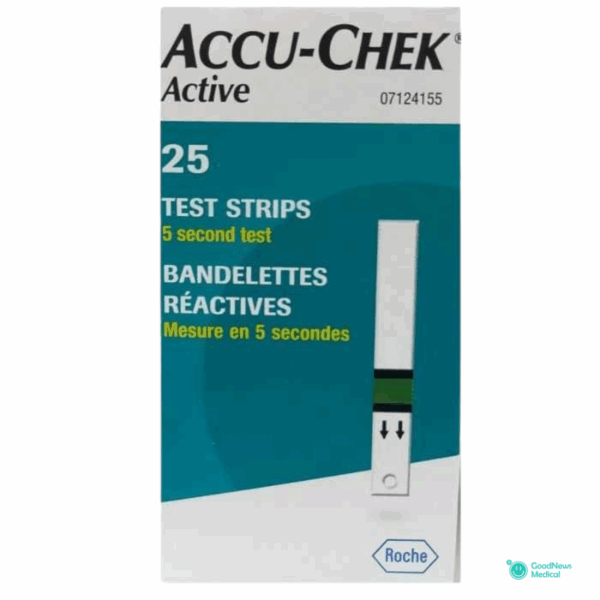 Accu Chek Active Test Rapide Glycémie 25 Bandelettes Réactives