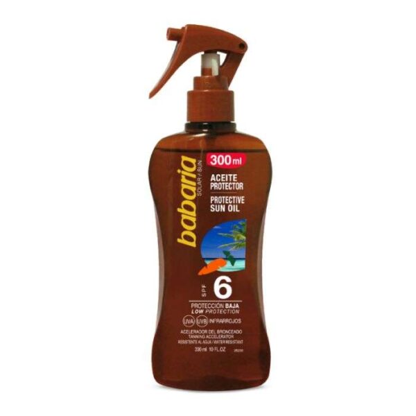 BABARIA SPRAY HUILE SOLAIRE PROTECTRICE CAROTTINE SPF 6 300 ML