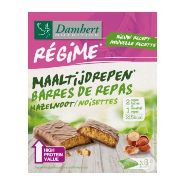 DAMHERT REGIME BARRES DE REPAS NOISETTES PACK DE 8