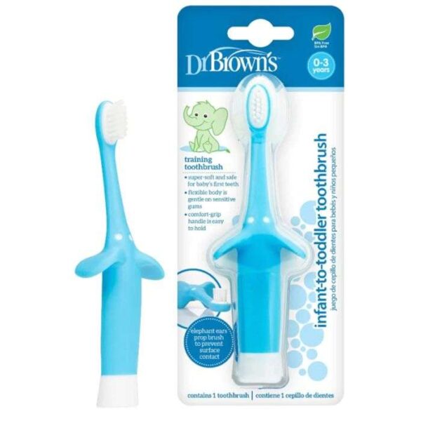 DR BROWNS BROSSE A DENTS BEBE 0-3 ANS OREILLE ELEPHANT