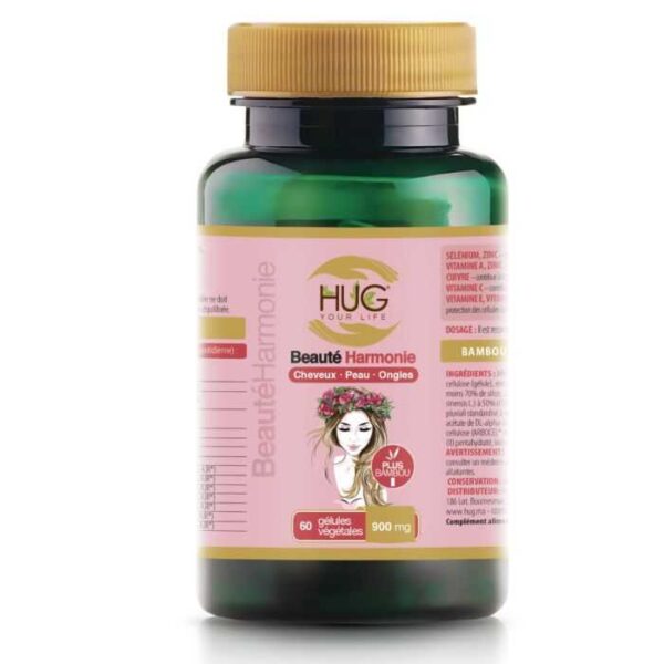 HUG BEAUTE HARMONIE CHEVEUX PEAU ET ONGLE 60 GELULES 900 MG