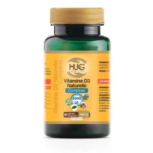 HUG Vitamine D3 Naturelle Complexe 2000UI /60 GELULES