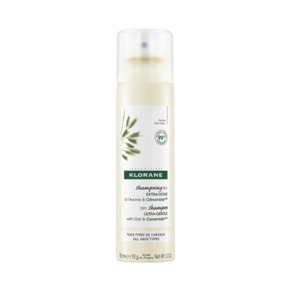 Shampooing sec extra doux spray tous types de cheveux Lait d'avoine KLORANE 150 ml