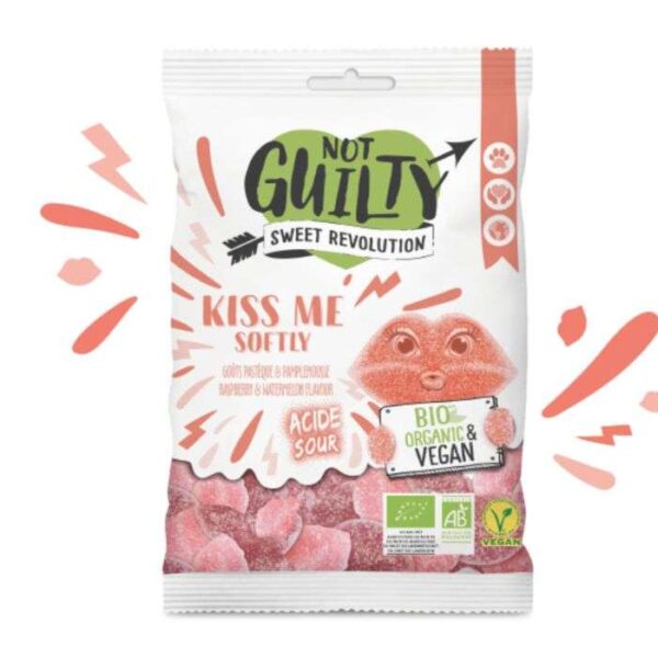 NOT GUILTY SWEET REVOLUTION KISS ME PLEASE GOUT FRAMBOISE ET PAMPLEMOUSSE 100 G