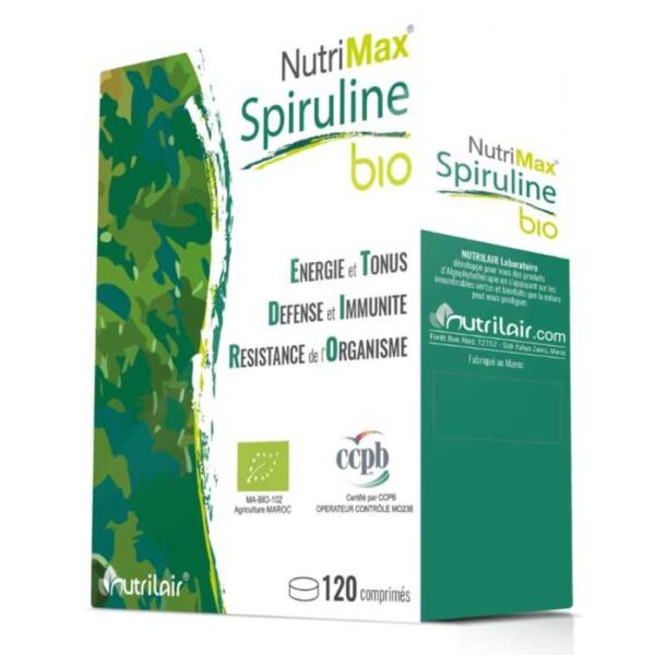 NUTRIMAX SPIRULINE 100% BIO 120 COMPRIMES TONUS ET VITALITÉ