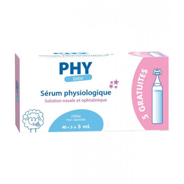 PHY BEBE SERUM PHYSIOLOGIQUE 45*5ML