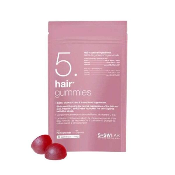 S+SWLAB 5 HAIR GUMMIES 105G 42 GUMMIES GOUT GRENADE