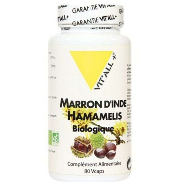 VITALL+ Marron d'inde Hamamelis biologique 80 gelules