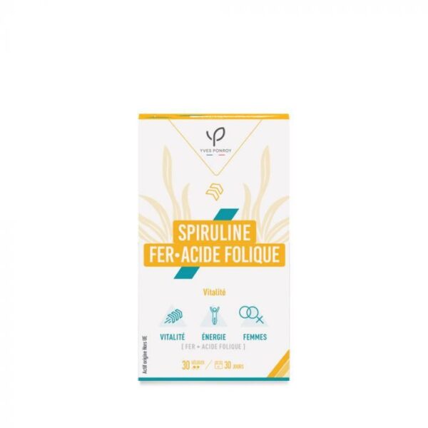YVES PONROY SPIRULINE - FER - ACIDE FOLIQUE 30 GELULES