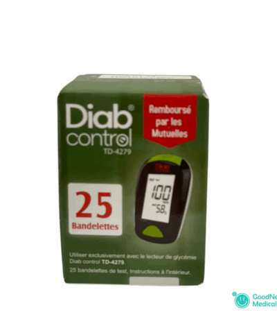 Diabcontrol Bandelettes 25 Unités pour appareil glycémie
