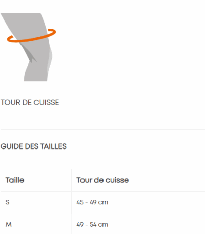 taille cuissard orliman