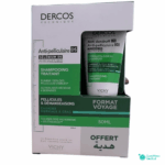 Pack Voyage Dercos Vichy Shampoing Anti Pelliculaire Cheveux Normaux à Gras 50ml + 200ml-maroc