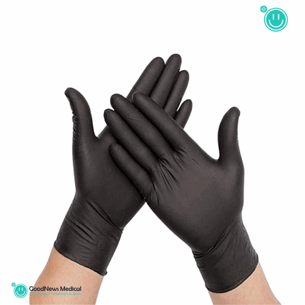 Gants d'examin nitrile noir 100 u